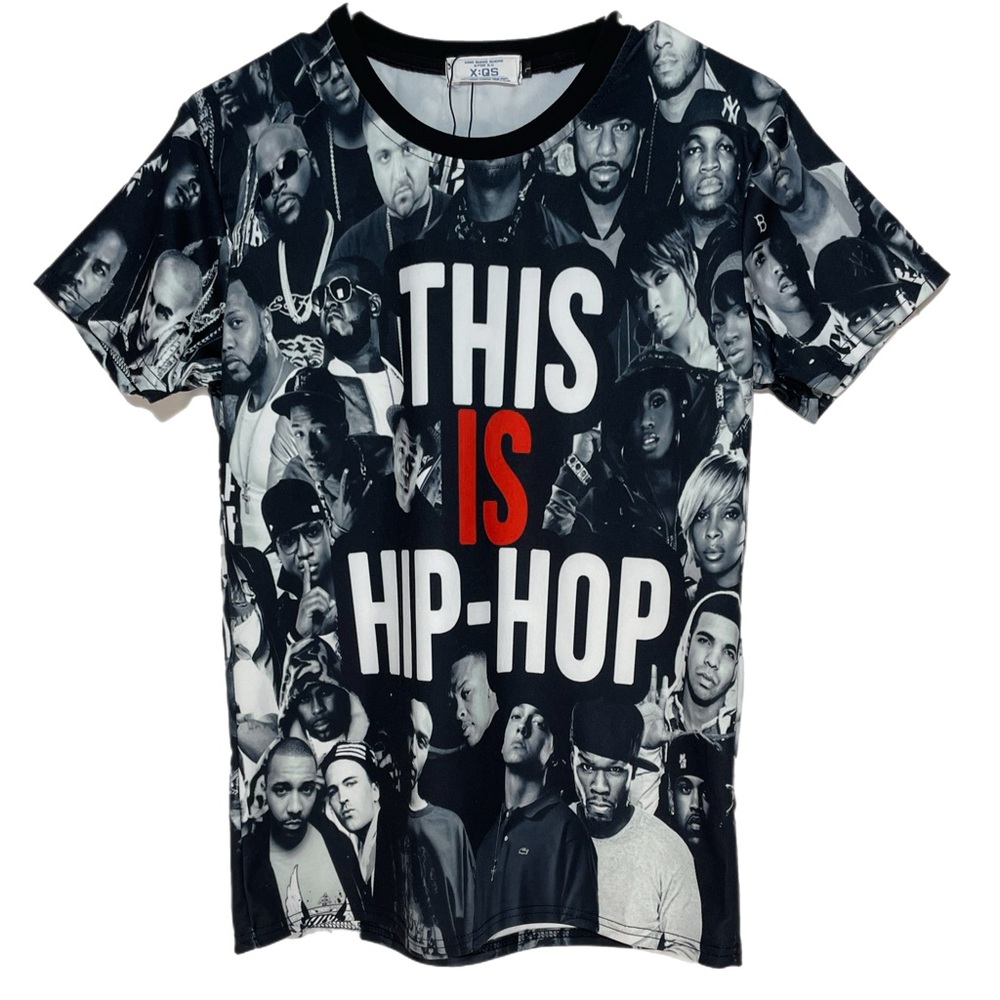 X:QS Men’s Stretch T Shirt “This is Hip Hop” Size Medium